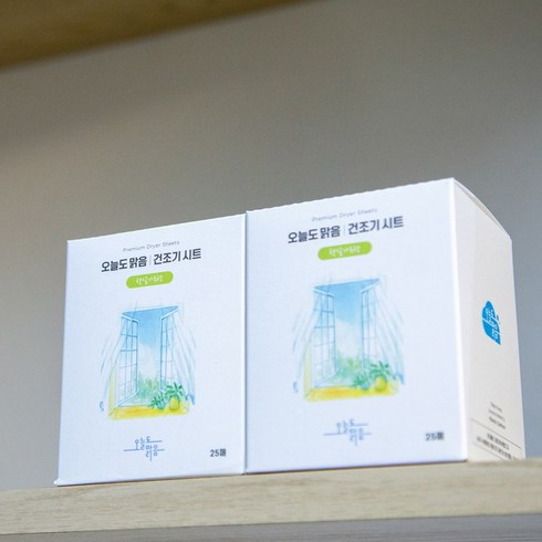 오늘도맑음 건조기시트 50매 (25매 + 25매) 드라이시트 건조기용 섬유유연제시트, 25매입, 2BOX
