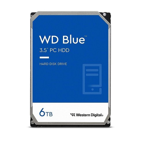 Western Digital 8TB WD 블루 PC 하드 드라이브 HDD (WD80EAZZ), 6TB, Previous Generation