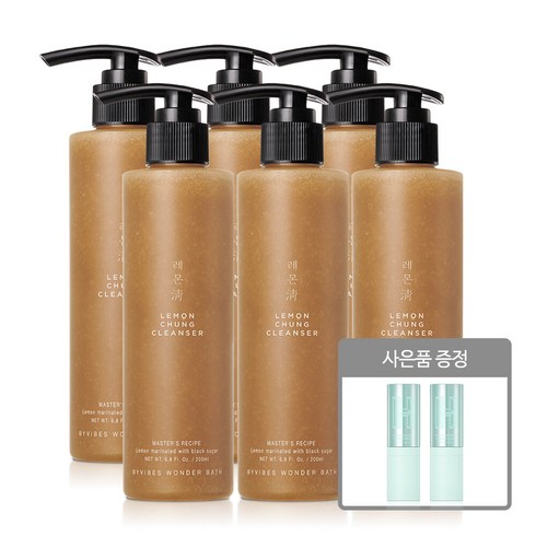 레몬청클렌저 3병 - 조성아 원더바스 레몬청 클렌저 200ml 6개 + 파워프루프 선스틱 2개