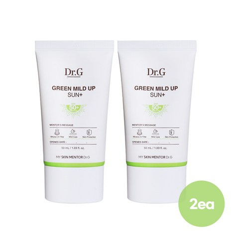 2023년 가성비 최고 무기자차선크림 - 닥터지 그린 마일드 업 선 플러스 SPF50+ PA++++, 50ml, 2개