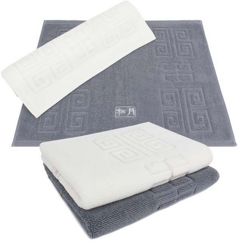 송월타월 격자 빨아쓰는 순면발매트, 진회색1장, 1장