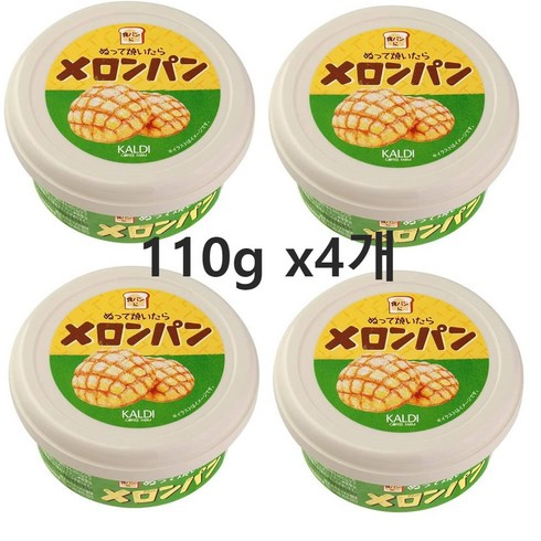 일본 칼디 메론빵 스프레드 크림 110g x4개, 110g x4개개