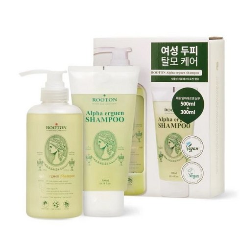 ROOTON 루톤 알파 에르겐 샴푸 500ML+300ML 코스트코 설날선물세트, 1개