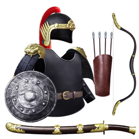 삼국 시대 고려 삼국지 고구려 키즈 주니어 어린이 장군 중세 고대 기사 갑옷 갑주 활 궁 검 보검 무기 코스튬 코스프레 갑옷 투구 방패 세트 검 선물 전사 시대 칼 방패