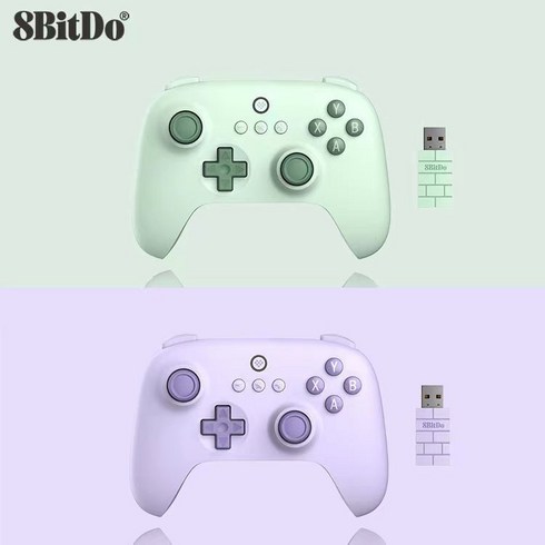 8BitDo Ultimate얼티밋 2.4 G 무선 게임패드 블루투스 컨트롤러 청춘판, 1개, 그린