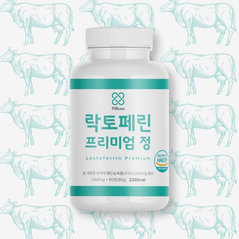 필리안즈 락토페린 식약처 HACCP 인증 3000mg, 60정, 1개