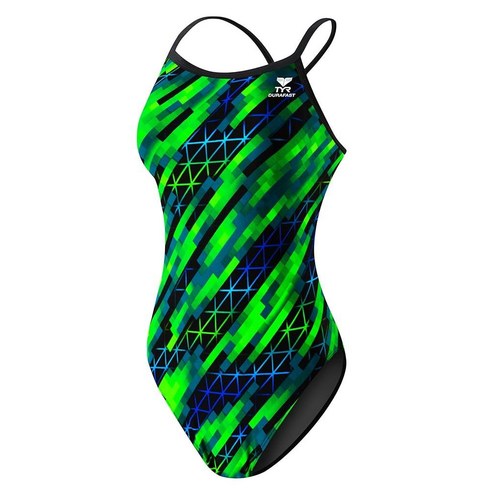 티어수영복 - TYR SPORT 여성용 Echo Dash Diamondfit 수영복 블루