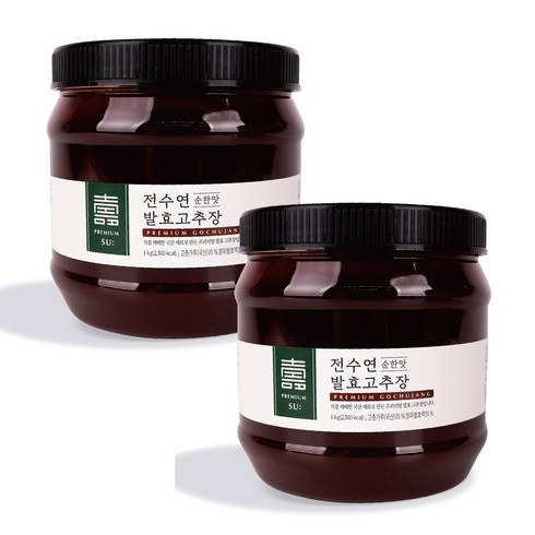 전수연고추장 - 전수연 양파발효 국산 고추장 1kg 보통맛 / 순한맛, 순한맛_2kg(1kgx2개), 2개