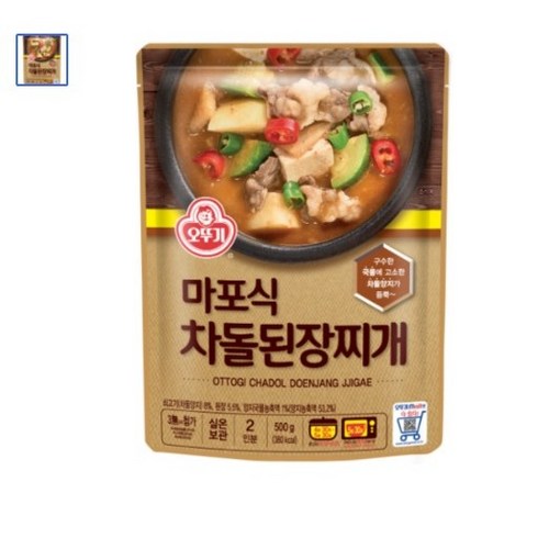 오뚜기 마포식 차돌된장찌개, 500g, 12개