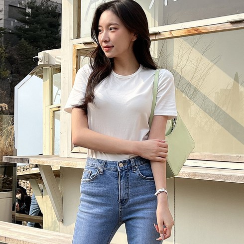 쉐얼유 여성용 베이직 모달 반팔 티셔츠