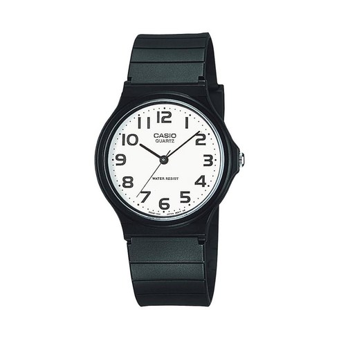 Casio 남성용 아날로그 시계 블랙 레진 밴드 (MQ24 7B2) 미국 335610
