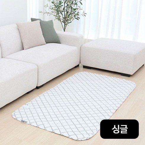 일월 일월 초절전 워셔블 카본매트 (싱글), 그레이
