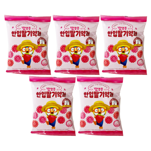 뽀로로 한입딸기약과 디저트간식 100g x 5개