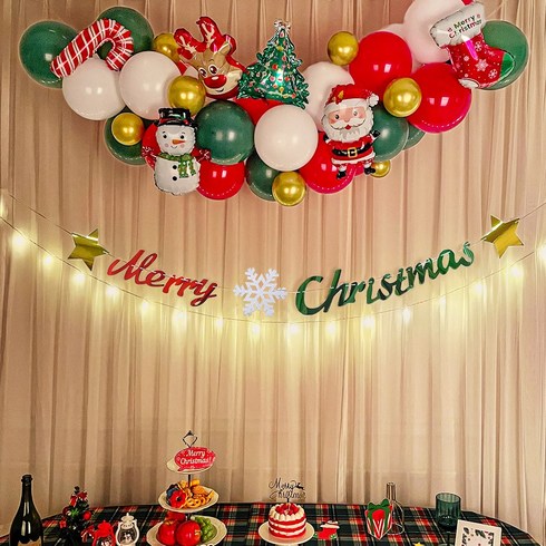 2023년 가성비 최고 크리스마스풍선가랜드 - 크리스마스 풍선 가랜드 파티 세트, 크리스마스 풍선 가랜드 세트