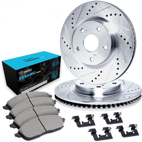 rematrix:tbswhi/rhss - R1 Concepts Rear Brakes and Rotors Kit |Rear Brake Pads| Brake Rotors and Pads| Ceramic Brake Pads a