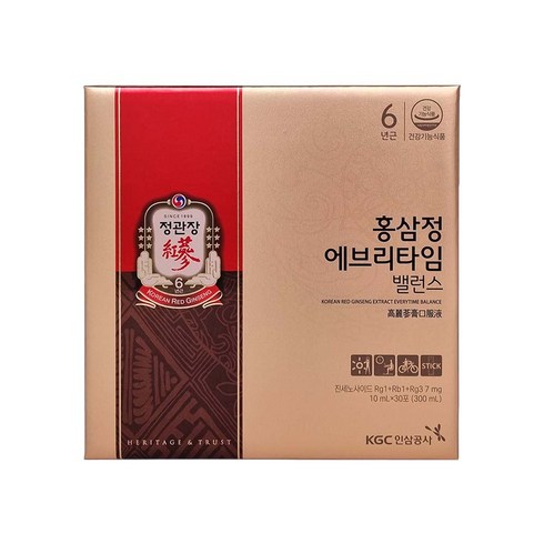 정관장 홍삼정 에브리타임 밸런스 + 쇼핑백, 30포, 10ml, 1박스