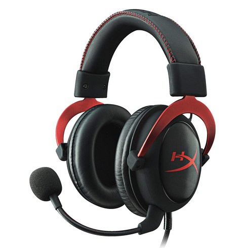 Hyper X 클라우드 II 유선헤드셋, Black + Red