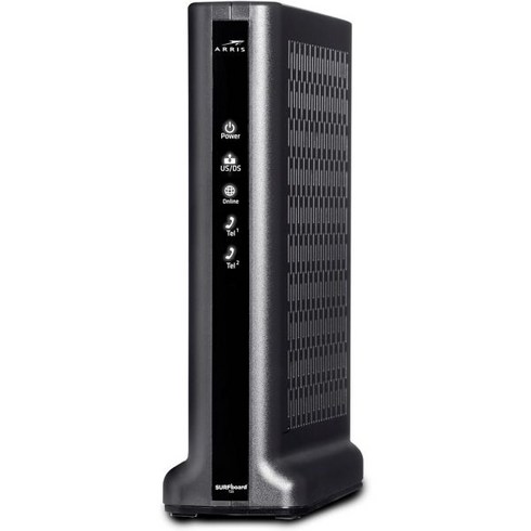 모뎀 케이블 전력선 인터넷 ARRIS SURFboard T25 DOCSIS 3.1 기가비트 Comcast Xfinity Voice 1 Gbps 포트 2개 전화 통신 요금제로 최, Gigabit Cable