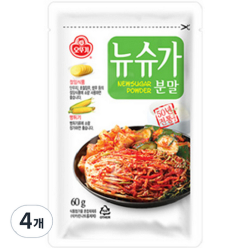 뉴수가 - 오뚜기 뉴슈가분말, 60g, 4개