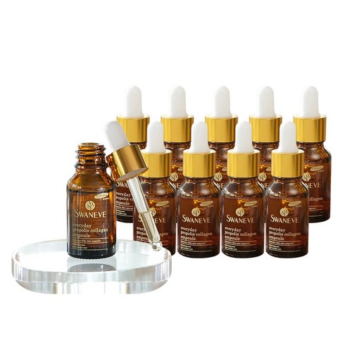 스와니브 콜라겐 미백 앰플 15ml 10병 주름개선 탄력 리프팅 영양 세럼 에센스, 10개