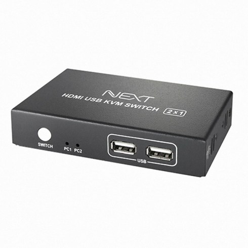 이지넷유비쿼터스 1:2 USB HDMI 무전원 KVM스위치 (NEXT-7102KVM-4K), 1