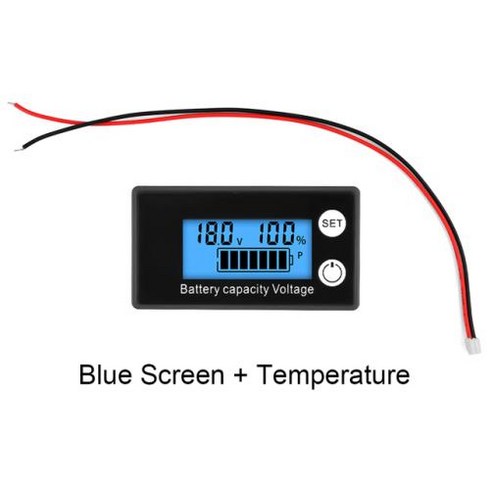 파워미터 - 자전거파워미터 DC8-100V 배터리 용량 표시기 LCD 디지털 전기 계량기 납산 리튬 LiFe PO4 전압 테스터 자동차 오토바이, 3) Optiona C, 3) Optiona C