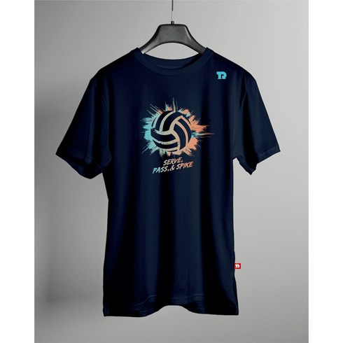 배구단체복 - 더림 배구 반팔 메쉬 티셔츠 기능성 유니폼 단체 남녀공용, 네이비