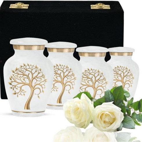 야츠키아 유골함 4종 세트 어른 화장용 유골함용 장식용, 4 Small Keepsake, Tree of Life