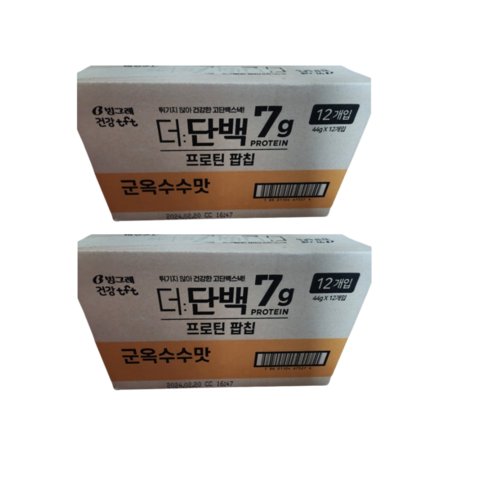 빙그레 건강tft 더단백 팝칩 군옥수수맛, 1.056kg, 2세트
