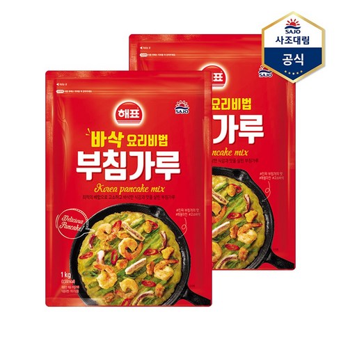 [사조] 부침가루 1kg X 2개, 4개