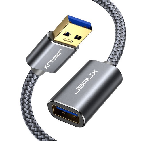 연장케이블모락메탈3.0연장케이블8800원 - JSAUX USB 3.0 연장케이블 메탈 고속충전 연장선, 2m, 1개