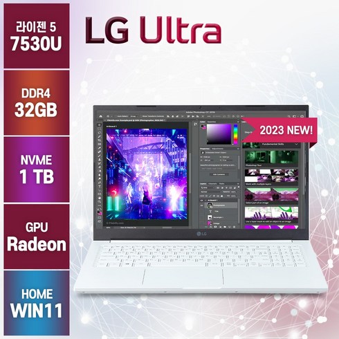 무선마우스 증정 LG전자 울트라PC GX5DK GX56K 15인치 노트북, 화이트, 라이젠5, 1TB, 32GB, WIN11 Home