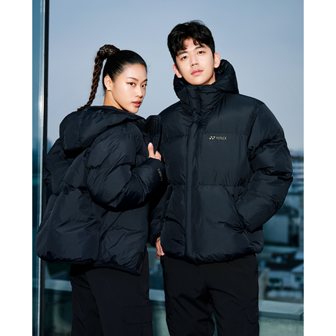 요넥스 패딩 2022FW 223JP001U DARK NAVY 남여공용 후드일체형 아웃핏 볼패딩 숏패딩 오남스포츠