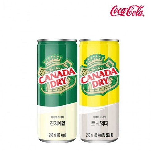 코스모스에일 - 캐나다드라이 진저에일&토닉워터 250ml X 각(총) 탄산음료/음료수/코카콜라/탄산/캔음료, 60개