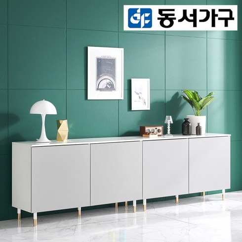 동서가구카마엘 2400 높은거실장B DF915748, 오크+그레이