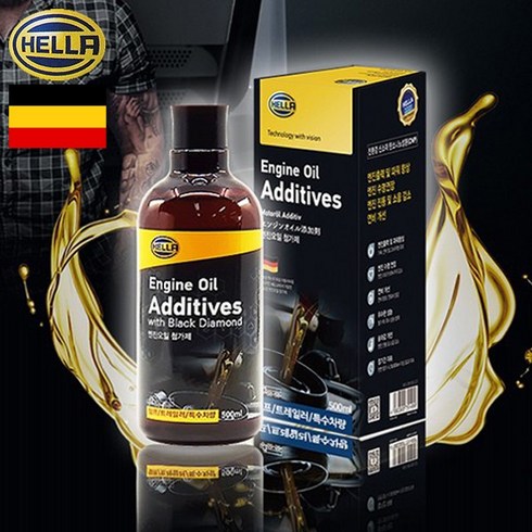 2023년 가성비 최고 엔진11 마크원 - 독일 HELLA 헬라 블랙다이아몬드 그래핀 엔진오일 첨가제 500ml 덤프트럭 트레일러 그래핀코팅제, 단품, 1개