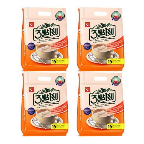 3시15분 오리지날 밀크티 티백, 20g, 15개입, 4개