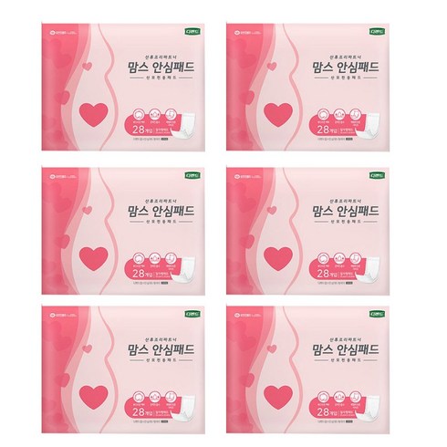 디펜드 산모용 맘스 안심 패드 일자형, 일자형 (20x53cm), 28개입, 6개