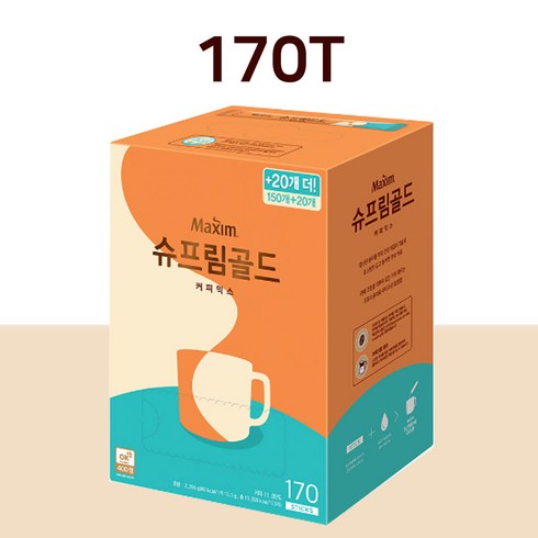 맥심 슈프림골드 커피믹스 170T / 1볼, 14g, 170개, 1개