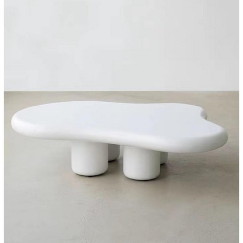 구스타프웨스트맨 마지스 테이블 비정형 거실 미드센츄리, 123x89x35화이트하이