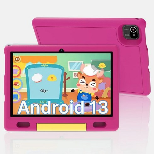 ApoloSign Kids 태블릿 10inch Android 13 Tablet for Kids 232GB 스토리지 광고 없는 컨텐츠 및 부모 제어 기능이 있는 교육용 앱 5, Pink