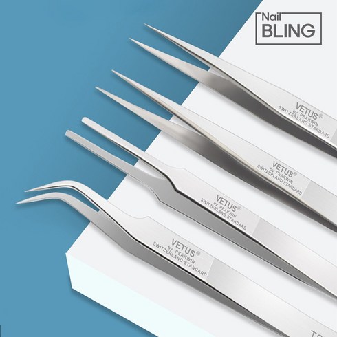 정밀 핀셋 vetus TS 네일아트 프라모델 작업도구 6종, TS-12, 1개