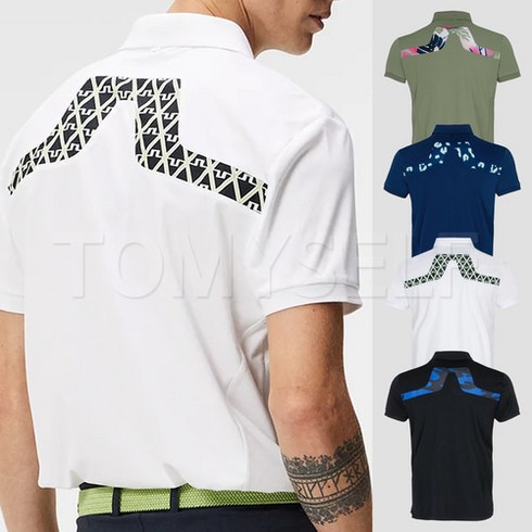 제이린드버그 골프웨어 남성 24SS KV 프린트 레귤러 반팔 티셔츠