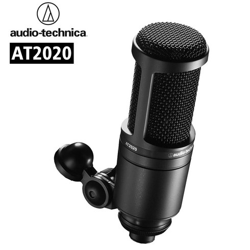 Audio-Technica AT2020 프로젝트/홈 스튜디오 애플리케이션용 카디오이드 콘덴서 마이크 콘덴서 대형 다이어프램 마이크