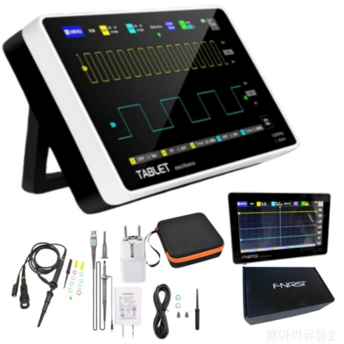 오실로스코프 디지털 태블릿 휴대용 멀티미터 계측기 프로브 테스터기 전력분석 전압계, 1개, 1개 프로브추가