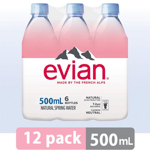 에비앙 - 에비앙 워터 프랑스명품생수(FRENCH), 500ml, 12개