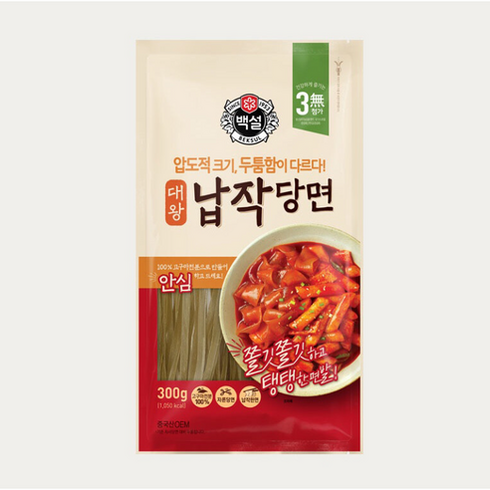CJ제일제당 백설 대왕 납작당면 300gX8개, 300g, 8개