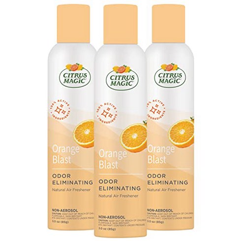 Citrus Magic Natural Odor Eliminating Air Freshener Spray Orange Blast 3-Ounce Pack of 3 시트러스 매직, 1, Fresh Orange