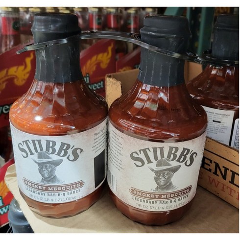 STUBBS 스모키 바베큐소스 - 스텁스 스모키 바베큐소스 1.02KGX2 코스트코, 1.02kg, 2개