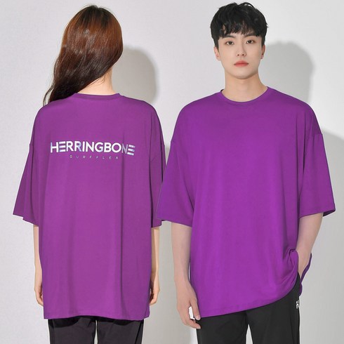 헤링본 남자 여자 반팔 래쉬가드 공용 수영복 루즈핏 애슬레저룩 상의 티 오버 빅사이즈 RD307